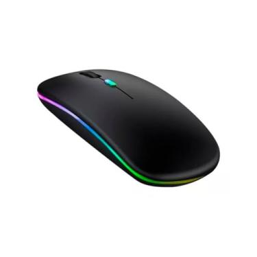 Imagem de Mouse Sem Fio E-1300pro Bluetooth Rgb 2.4ghz Silencioso Cor V8