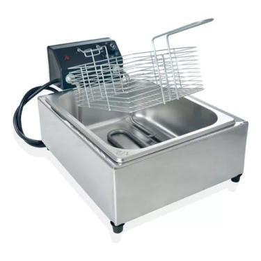 Imagem de Fritadeira EléTrica Industrial 5 Litros 1 Cuba | Bivolt | Para Pequenos NegóCios(220v)