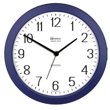 Imagem de Relógio De Parede Herweg Silencioso Azul Escuro 660043-011