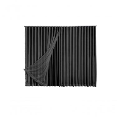 Imagem de Cortina Microfibra Com Voil 4,00x2,30 Para Trilho Suíço preto