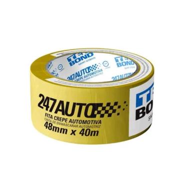 Imagem de Fita Crepe 48 MM x 40 Metros Automotiva Amarela TEKBOND