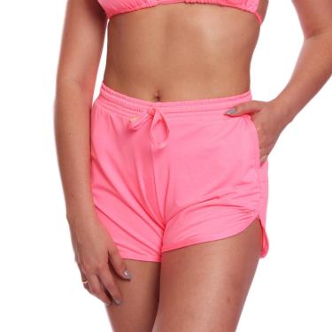 Imagem de Short Saída Praia Piscina Bolso Academia Corrida FMF Rosa-Feminino