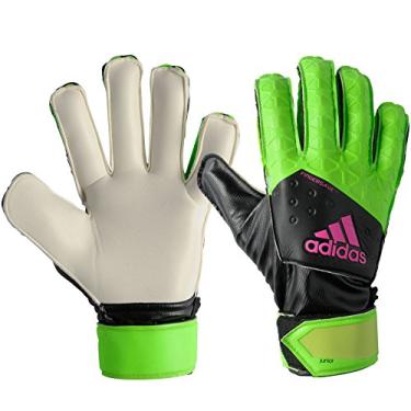 Imagem de Luvas de goleiro Adidas Performance ACE Fingersave Junior, Solar Yellow/Black/Onix Grey, Size 8