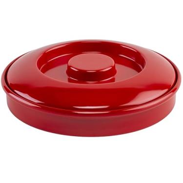 Imagem de GET TS-800-L-R Servidor/suporte de tortilha de nível comercial com tampa, 19,7 cm, vermelho (conjunto de 12)