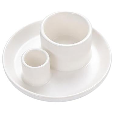 Imagem de Suporte Palo Santo, suporte de incenso de cerâmica, suporte de sálvia para ioga, meditação e limpeza energética, suporte exclusivo de incenso de cerâmica para palitos Palo Santo (branco puro)