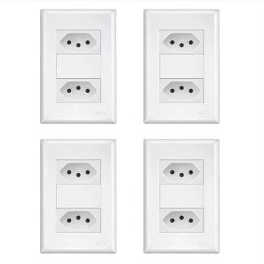 Imagem de 2 Tomadas 20 Ampères / 2p+t / 250v- Evidence - Kit 4 Und. - Fame