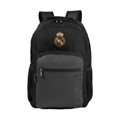 Imagem de Mochila Escolar Masculina Juvenil Real Madrid Preta - Bagaggio, U, Pre