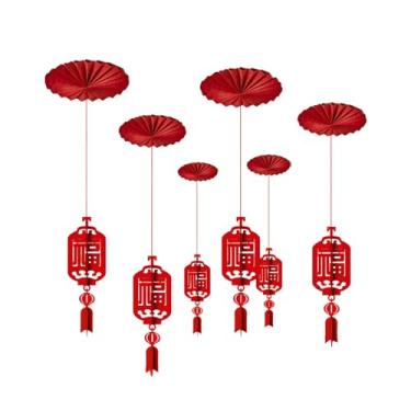 Imagem de Vaveren Conjunto de 6 peças de decoração de teto para o Ano de 2026, Ano do Cavalo, ornamento tradicional do Lunar para sala de jantar.