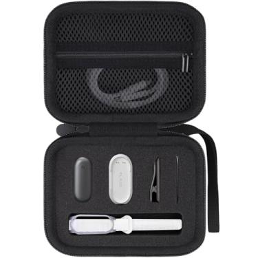 Imagem de Baval Capa rígida compatível com gravador de voz Plaud NotePin/NotePin S AI, com inserção de espuma personalizada, comporta gravador, pino magnético, clipe, base de carregamento e cabo, pulseira (capa