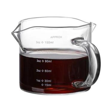 Imagem de Copo Medidor De Vidro Com Alça 75/150/250ml, Caneca Para Espresso E Le