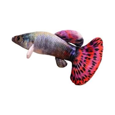 Imagem de Brinquedo De Pelúcia Guppy Simulado Realista 40/60CM, Boneco De Peixe 