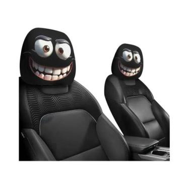 Imagem de Conjunto De Capas De Almofada Para Carro Com Rosto Sorridente, Macio, 