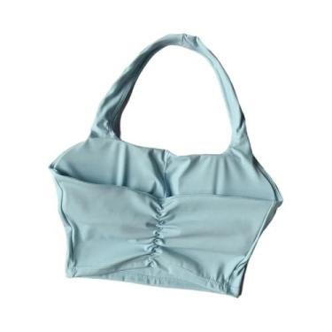 Imagem de Sutiã Esportivo Feminino Sexy Halter Com Bojo, Sem Costas, Para Academ