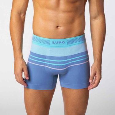 Imagem de Cueca Lupo Boxer Microfibra Listrada 663-051, Verde água, G