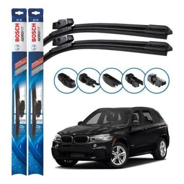 Imagem de Par Palheta Limpador Parabrisa Bosch Bmw X5 2013 A 2018 Preto - NoBran