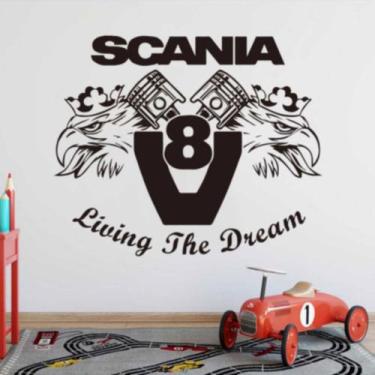 Imagem de Adesivo de parede Scania V8 Eagle para sala de estar ou garagem - taiy