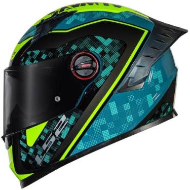 Imagem de Capacete LS2 FF358 Pro Striker Azul/Amarelo, Azul/Amarelo, 56
