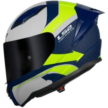 Imagem de Capacete LS2 FF810 Vigo Vision, Azul/Amarelo, 58