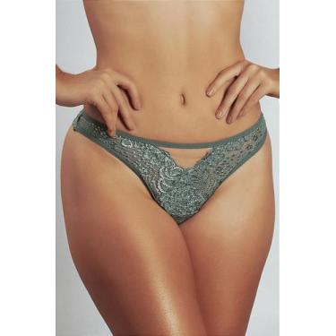 Imagem de Calcinha Tanga Fio Renda e Tule Invisível Marilyn OLIVE - Duloren, G