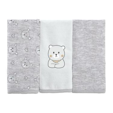 Imagem de BABETE BUBLIM MALHAS URSOS - Kit com 3 Unidades - INCOMFRAL