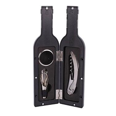 Imagem de Kit Para vinho formato de garrafa Acessorios Para Abrir Garrafa case (DTD0202 P)