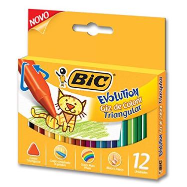 Imagem de Giz de Colorir Triangular Evolution, BIC 930233, Multicor, Pacote de 12