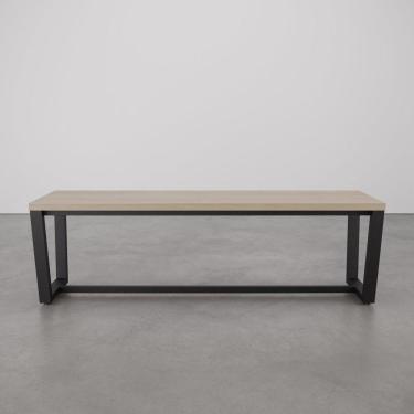 Imagem de Banco 3 Lugares 150cm Estilo Industrial Concept CabeCasa MadeiraMadeira Acácia/Preto