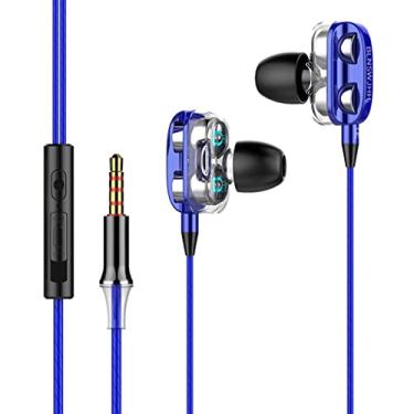 Imagem de de Ouvido Estéreo Intra-auriculares de 3,5 Mm com Microfone, de Natal Universal - Azul