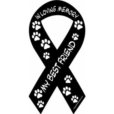 Imagem de Imagine This Fita magnética de carro de 20 cm x 10 cm, em memória amorosa do meu melhor amigo, preta