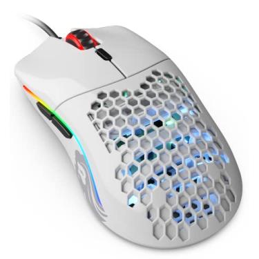 Imagem de Glorious Gaming Mouse - Modelo O Minus 58 g Superlight Honeycomb Mouse, Glossy White Mouse, USB Gaming Mouse