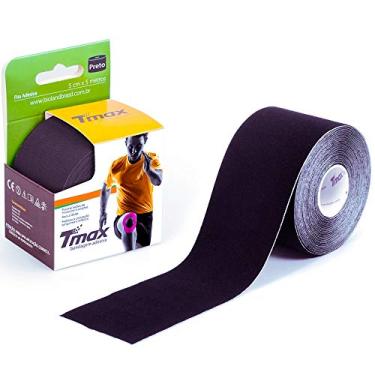 Imagem de Fita Bandagem Adesiva Elástica Kinesio Tape Tmax - Original - PRETO