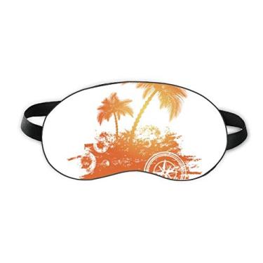 Imagem de Coconut Tree Beach Pattern Ilustration Sleep Eye Shield Soft Night Vlindfold Shade Cover