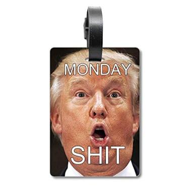 Imagem de American Great Funny Shit Monday Imagem Mala Etiqueta Bagagem Cartão de Bagagem Scutcheon Etiqueta