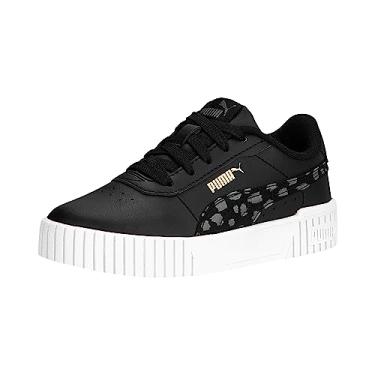 Imagem de PUMA Tênis infantil unissex Carina 2.0, Animal PUMA Preto - Cinza Escuro - Puma Dourado - Branco, 6 Big Kid