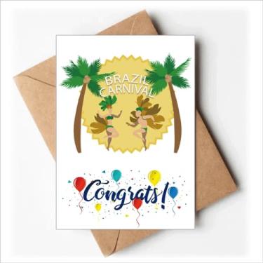 Imagem de DIYthinker Hula Brazil Carnaval Slogan Cartões de Casamento Brasil, Parabéns, Envelopes de Saudação