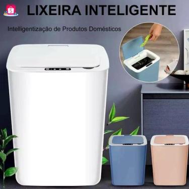 Imagem de Lixeira Com Sensor Inteligente Automática 14 Litros Banheiro - Trash R