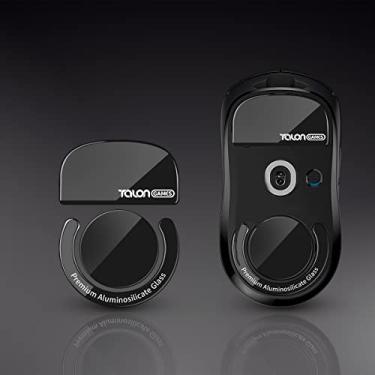 Imagem de TALONGAMES Bordas curvadas ultra fortes de vidro para mouse patins compatíveis com Logitech G Pro X Superlight Gaming Mouse substituição de pés, sola supersuave, deslizante rápido e durável (preto)