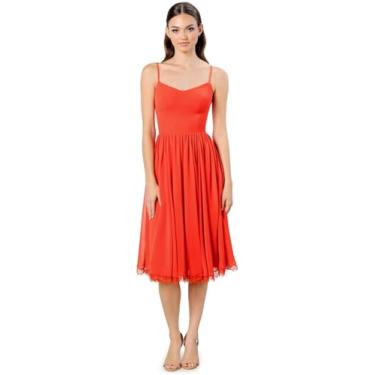 Imagem de Dress the Population Vestido midi feminino Mercy Fit and Flare, Papoula, P