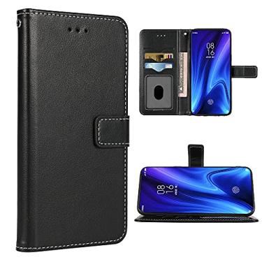 Imagem de FDCWTSH Capa carteira compatível com Xiaomi Mi 9T/Mi9T Pro/Redmi K20/RedmiK20 Pro, alça de pulso, capa flip de couro, suporte de cartão, capas de celular para Xiami Xiomis Xiome Mi9TPro, preto