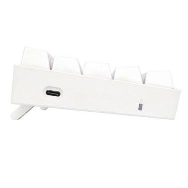 Imagem de Teclado gamer mecânico compacto Lakshmi Lunar White ABNT2 Switch MK2 D
