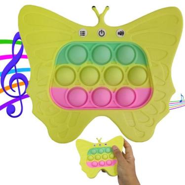 Imagem de Pop It Mini Game Interativo Borboleta 4 Modos Fidget Sensorial Som Luz