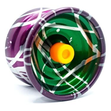 Imagem de Ioiô De Rolamento 7 Esferas De Aluminio (yo-yo, Io-io,ioio) (Lilás com Verde)