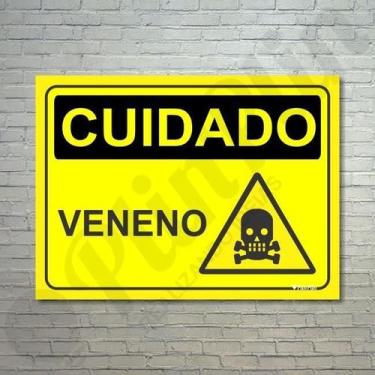 Imagem de Placa Cuidado Veneno 20X30Cm B048 - Plim Shop