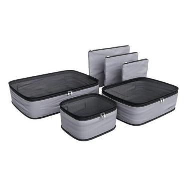 Imagem de Kit 6 Organizador De Viagem Roupa Bolsa Necessaire Mala - Euro Home, C