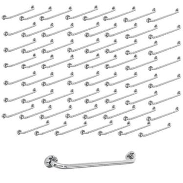 Imagem de Barra Alça Apoio 80 Cm Aço Inox Kit 48 Uni Idoso Gestante Pcd Acessibi