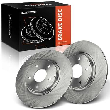 Imagem de A-Premium 328 mm (12,91 pol.) Rotores de freio a disco sólido traseiros compatíveis com modelos Select Dodge, Ram, Volkswagen e Chrysler - Town & Country, Grand Caravan, Journey, C/V, Routan, conjunto