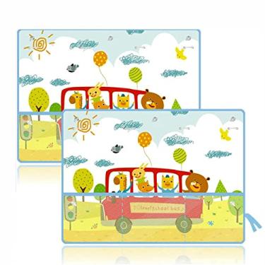 Imagem de Protetor solar de carro para bebês e crianças, pacote com 2 protetores de cortina de janela lateral do carro, protege contra o brilho do sol, raios UV, brilho do interior do carro, bloqueador solar (ônibus)