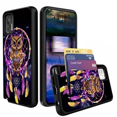 Imagem de Capa para Moto G Stylus 2021, capa carteira com suporte para cartão de crédito, capa flip de corpo inteiro, melhor proteção, macia, híbrida, TPU, rígido, durável, à prova de choque para Motorola Moto