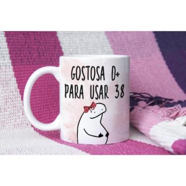 Imagem de Caneca Porcelana Xícara Personalizada Flork Gostosa D+ Para Usar 38 Di