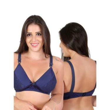 Imagem de Sutiã Reforçado Com Detalhe Em Renda - D Menina Lingerie, Marinho, M